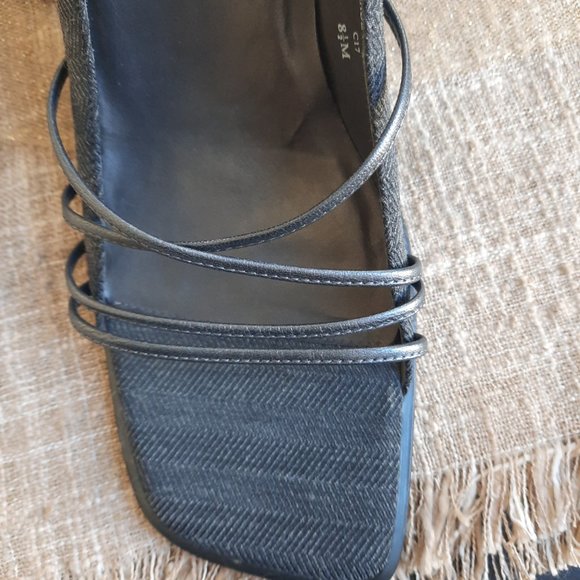 Vintage Ann Marino Strappy Square Open Toe Heels, Size 8.5 - Picture 8 of 10